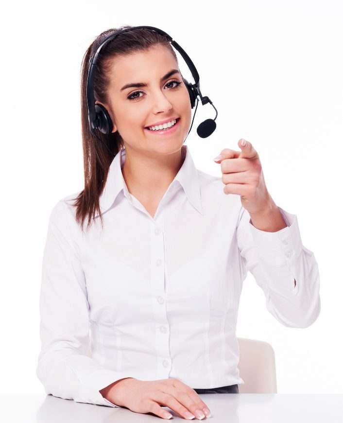 woman-with-headset-pointing-you